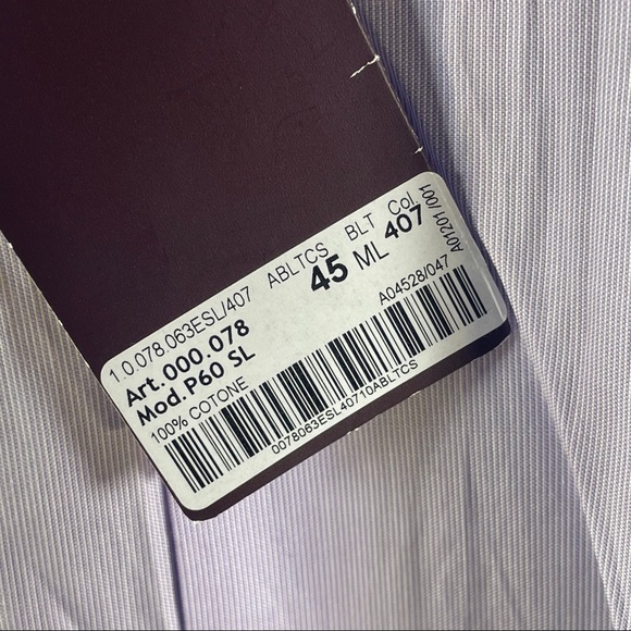 Ballantyne Lilac Button Down Dress Shirt - 53 in - Picture 7 of 13